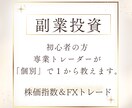 専業トレーダーがあなたに手法を伝授します 「FXで勝てない」ではなく「勝てるトレーダーになりましょう」 イメージ1