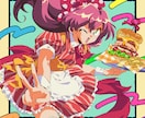 90's風のレトロポップなイラストを描きます SNSアイコン・グッズ制作等様々な用途に対応いたします イメージ2