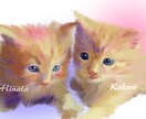 カラフル水彩風　写真からペット似顔絵を描きます リアルだけど、ちょっとカラフルで個性的！ イメージ1