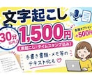 お得◼️土日祝対応◼️文字起こし・テキスト化します 音声データや動画を文字起こし◎手書きメモや書類をテキスト化◎ イメージ1