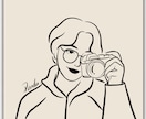 シンプルルな似顔絵を描きます お写真を元に似顔絵イラストをお描きします！ イメージ5