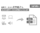 音声１分75円～　テープ起こし・文字起こしします 動画・音声を素早くテキスト化します イメージ1
