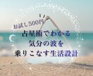 お試し/占星術わかるあなたの波！整えます ご新規様、始めて鑑定の方歓迎！気分の波を乗り越える取説簡易版 イメージ1
