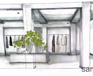 手描きで空間のイメージスケッチ制作いたします 住宅から店舗まで対応可能です！ イメージ8