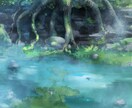 イラスト_不思議な世界を創ります 幻想的な背景イラストです。音楽系動画や小説の挿絵などにぜひ イメージ2