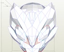 オリジナルヒーローマスクを3D型紙化します ペパクラ対応・EVAフォーム製作用データを納品 イメージ5