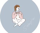 線画シンプル♡自由度◎おしゃれなアイコン作成します 大人かわいいイラストで印象UP！アイコンに◎小物名入れ無料 イメージ1