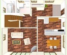 立体的な間取り図作成します カジュアルからモダンまで幅広く対応します。 イメージ4