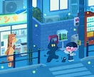 背景込みの絵本調のゆるくカラフルなイラスト描きます MV・キービジュ・商品などに｜背景あり・キャラクターのみなど イメージ4