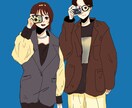 プレゼントやウエディングなど記念にイラスト描きます 人物2人分込のお値段です！ゆるPOPなオーダーイラスト イメージ2