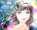アルコールインク×イラストで彩る唯一無二を作ります 滲む色彩と繊細なイラストが織りなす、あなただけの特別な一枚 イメージ1