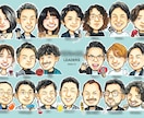 大人数も◎明るく生き生きとした似顔絵を制作します ✦送料込み✦長寿祝い、記念日、プレゼント、ご自宅用に♪ イメージ9