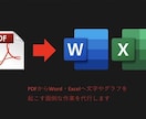 PDFをWord・Excelへ入力変換代行します 時間がない方、PC作業が苦手な方お気軽に！ イメージ1
