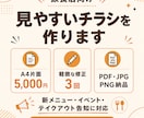 飲食店向けの見やすいチラシを作ります メニュー・新商品・イベント告知を分かりやすくデザイン イメージ1