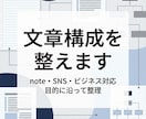 目的に沿って文章構成を整えます 発信の質を高める構成編集を行います イメージ1