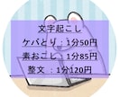 1分50円！様々な音声データの文字おこしを承ります 【仕事で文字おこし、議事録作成の経験】ご要望にお応えします！ イメージ1