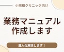 クリニック業務マニュアル作成｜標準化サポートします 誰でも同じ対応ができるマニュアルを作成します イメージ1