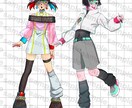 ポップで可愛い全身の立ち絵イラストを制作致します 丁寧に納品日厳守でイラストを提供致します！ イメージ2