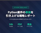 Python案件の単価を上げる戦略レポート作ります スキルはあるのに単価が上がらない方へ専門レポート イメージ1
