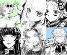 一枚絵・SNSアイコンをモノクロで承ります 最短3日で納品可能！お気軽にご相談ください。 イメージ2