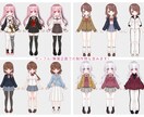 デフォルメ着せ替え作成します 4.5等身ほどのきせかえ量産イラスト♪ イメージ2