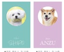 シンプルでかわいいデザインのうちの子名刺を作ります 【両面印刷100枚】送料無料　セミオーダー　QRコード入り。 イメージ10