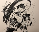 マッキーペンアートを描いてます 水墨画の様なイラストをマッキーペンで描いております。 イメージ5