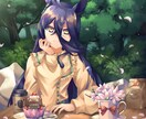 背景付きキャラクターイラストを制作致します 幅広く使用出来るキャラクターイラストを作成します。 イメージ9