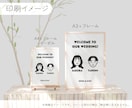プロがご夫婦のイラストのウェディングボード作ります オプションでペットのイラスト追加やおまかせ印刷にもご対応！ イメージ2