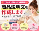 メルカリ・ラクマの商品説明文を5点作成します 写真を送るだけでOK！タイトル付き・長文も対応 イメージ1