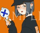 シンプルなイラストを描きます 歌ってみた等に利用できる背景ベタ塗りのシンプルなイラスト イメージ9