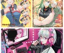 アイコンやサムネイルなど★鮮やかなイラスト描きます 個人用、VTuber向けサムネやグッズ用等様々なご用途に★ イメージ4