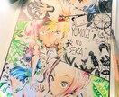 モノトーン✖フルカラー オリジナルイラスト承ります 唯一無二の生原稿にして納品します！データ化も承ります！ イメージ1