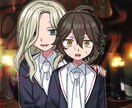 オリジナル、GL、BL、コンビ絵等の２人絵描きます 2名のイラストか、単体イラストを２枚お描きします！ イメージ6