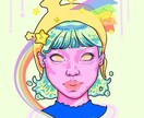 手描き！うるツヤでポップなイラスト作成します ゼリーのようなうるツヤ感と、少し奇妙なデザインが特徴。 イメージ1