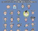 ゆるっとミニキャラ似顔絵LINEスタンプ作成します 個人利用・贈答用のも！写真を送るだけで簡単作成!! イメージ3