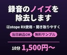 音楽制作11年のエンジニアがノイズ除去します iZotope RX使用｜会議・動画・配信・証拠音声を整音 イメージ1