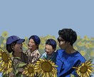 おしゃれな家族写真のイラストを描きます 家族写真をイラストに残しませんか？ イメージ2