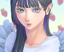 透明感のあるイラスト作成します バストアップの人物でオリジナル性のあるにイラスト！ イメージ3