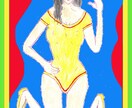若い女性の映像をイラストしています。眼に浮かびます 社会は苦しいことがいっぱい・・。映像は心を癒します イメージ1