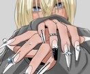 かっこいい女性、男性のイラスト描きます 個性的なイラスト、色使いが得意です イメージ1