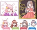 可愛い・優しい・幸せ なイラスト制作します 立ち絵・歌みた・1枚絵・小物・ミニキャラ等、制作いたします！ イメージ8