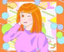 ポップで可愛いSNSアイコン、ヘッダー描きます Twitter、インスタ、YouTubeなどSNSアイコンに イメージ3