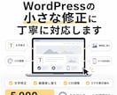 WordPressの小さな修正に丁寧に対応します 文字・画像・CSSなど「ここだけ直したい」に対応 イメージ1