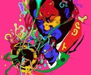 個性的なイラスト・似顔絵・本のカバーなど描きます ビビッドな色使いでどこへでても目を引くデザインを提供します イメージ1
