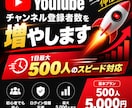 YouTubeのチャンネル登録者数を増やします 1日で登録者数を500人増やします イメージ1