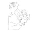 大好きな人との写真から線画イラスト作成します あたたかく柔らかなイラストで思い出の1枚をより大切なものへ イメージ5