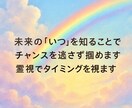 時期鑑定:未来の「いつ？」を霊視で占います 未来の時期を視ます。タイミングを知り賢く立回ると変わります。 イメージ2