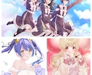 可愛い女の子のキャラクター！1枚絵お描きします 配信用サムネイル、歌ってみた動画イラスト等1枚絵お描きします イメージ8