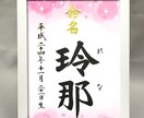 額付き A4サイズ『デザイン命名書』お書きます 書道家が心を込めて揮毫！6種類のデザインから選べます イメージ3